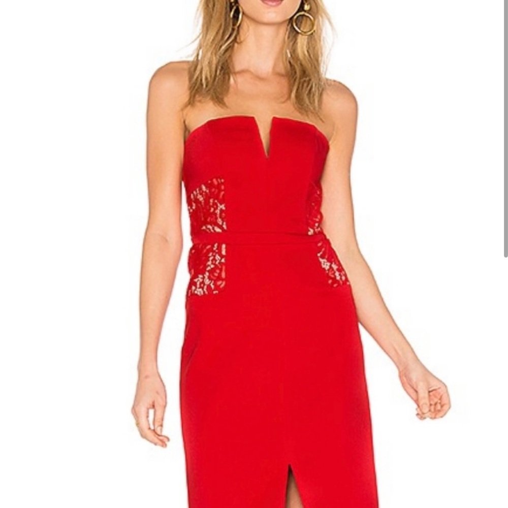 Revolve - RSVP BB Dakota Zina Dress in Ruby - Picture 5 of 5